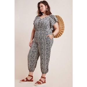 Anthropologie Zadie Satin soft Jumpsuit Size 24W